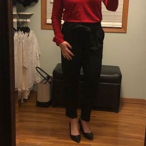 Black tie waist trousers